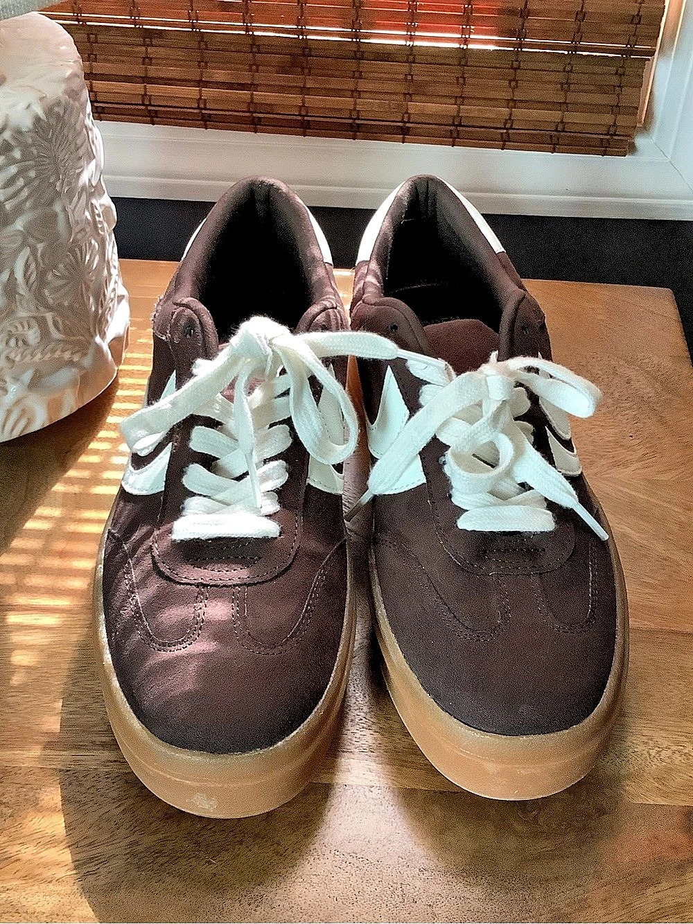 Madden NYC Suede Platform Sneakers Brown